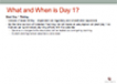 What and When is Day 1?
