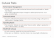 Cultural Traits