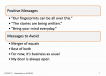 Positive Messages and Messages to Avoid