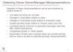 Detecting Clever Owner/Manager Misrepresentations
