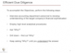 Efficient Due Diligence