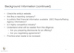 Background Information (continued)