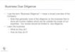 Business Due Diligence