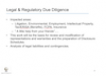 Legal & Regulatory Due Diligence