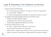 Legal & Regulatory Due Diligence (continued)