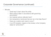 Corporate Governance (continued)