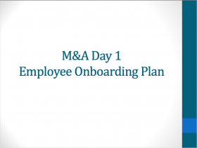 M&A Day 1Employee Onboarding Plan