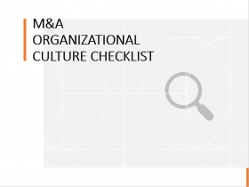 M&A Organizational Culture Checklist 