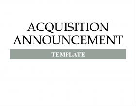 Acquisition Announcement Template