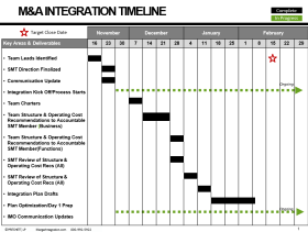 Post-Merger Integration Timeline