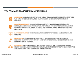 Ten Common Reasons Why Mergers Fail