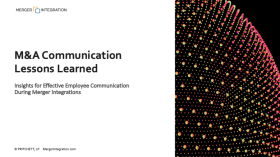M&A Communication  Lessons Learned