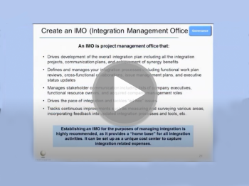 What is the Role of the IMO (Integration Management Office)? 