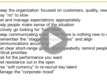 What Key Guidelines Should Leaders Follow in a Merger? 