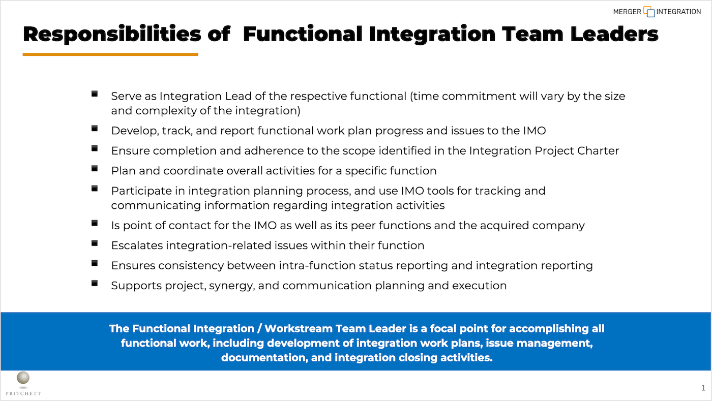What is merger integration