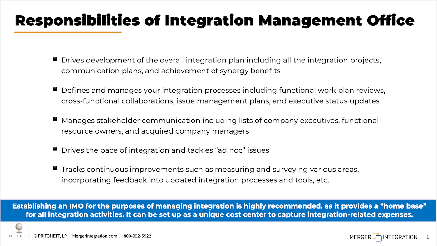 What is merger integration